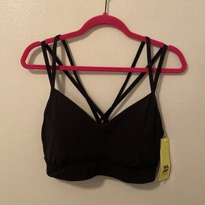 all in motion Strappy Bra with Sweetheart Neckline [Size: XL] + removable pads
